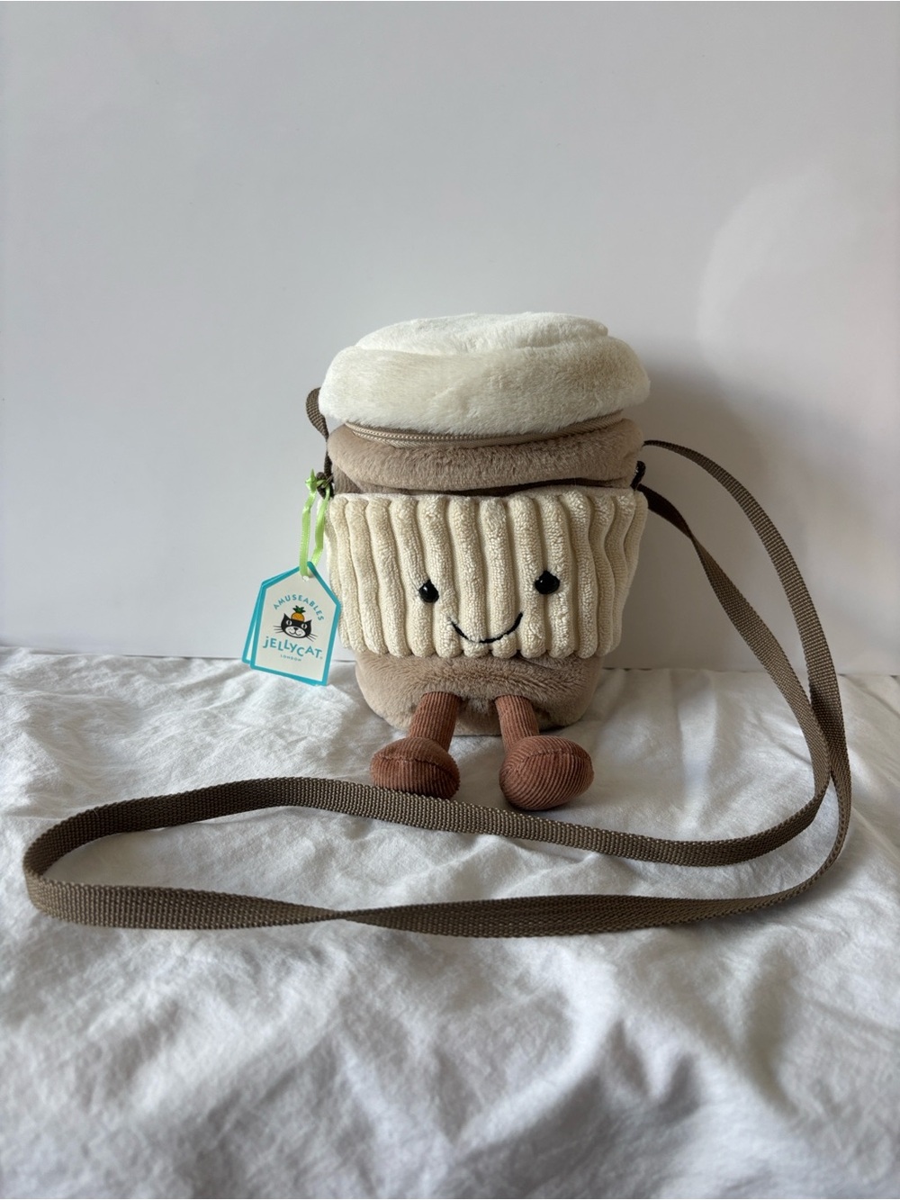 Jellycat Beige & Brown Plush Cupcake Crossbody Bag